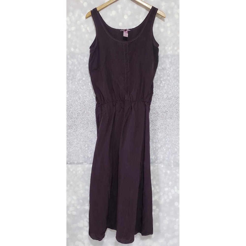 Hard Tail Forever Silk Purple Maxi Dress Sz Medium Boho Bemberg Sleeveless
